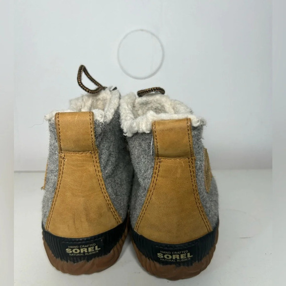 SOREL Out N’ About Plus Waterproof Leather & Felt Ankle Boots size 10.5 - Picture 7 of 12